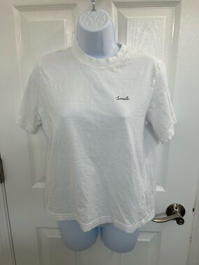 H&M White Basic Crewneck Tee
